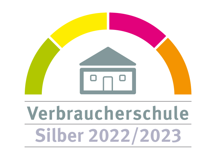 Logo Verbraucherschule Silber 2022 23