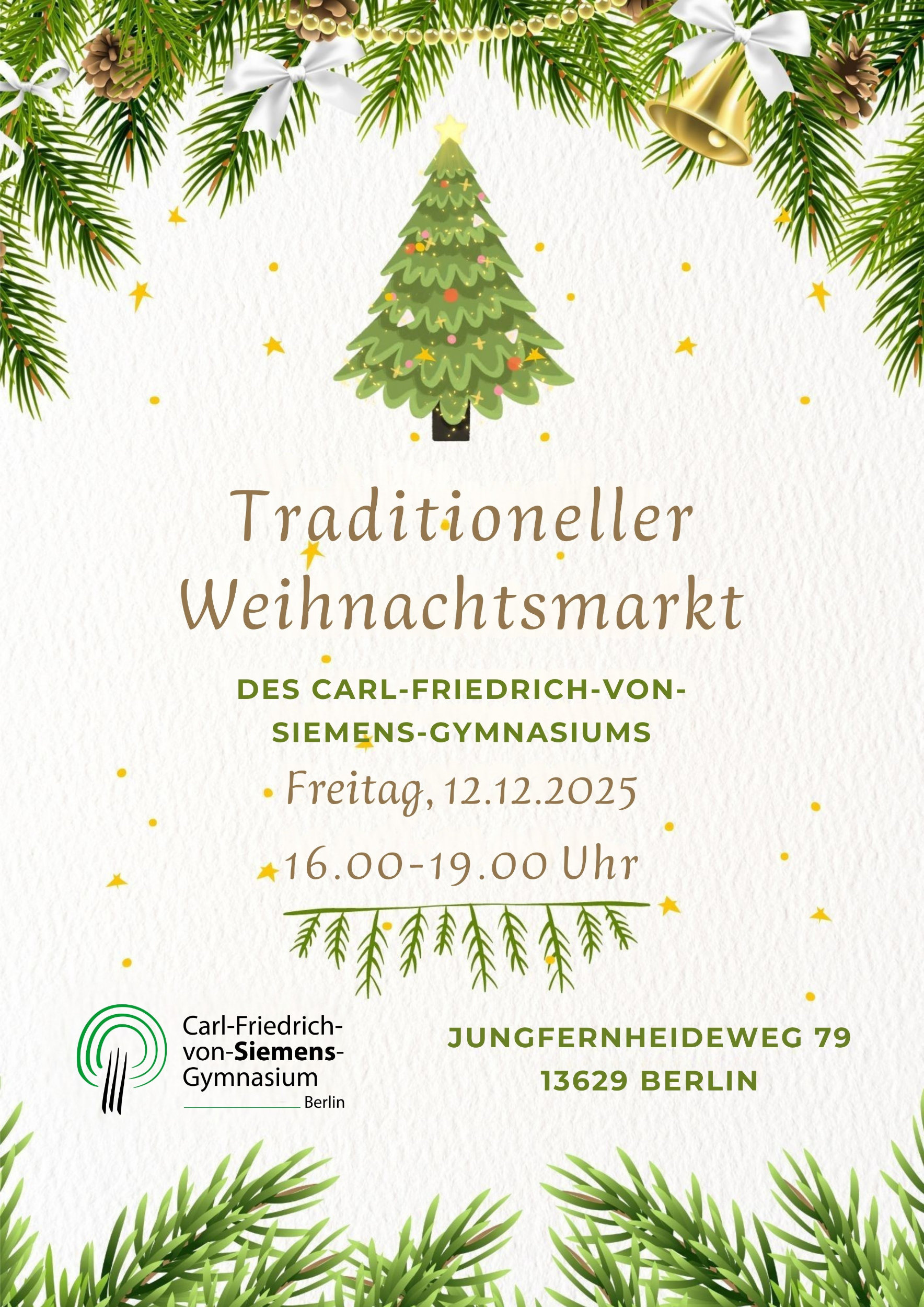 Einladung zum Weihnachtsmarkt am 12.12.
